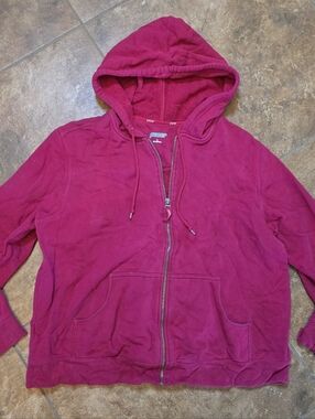 Dark Pink | PACER | Oversized Zip Up